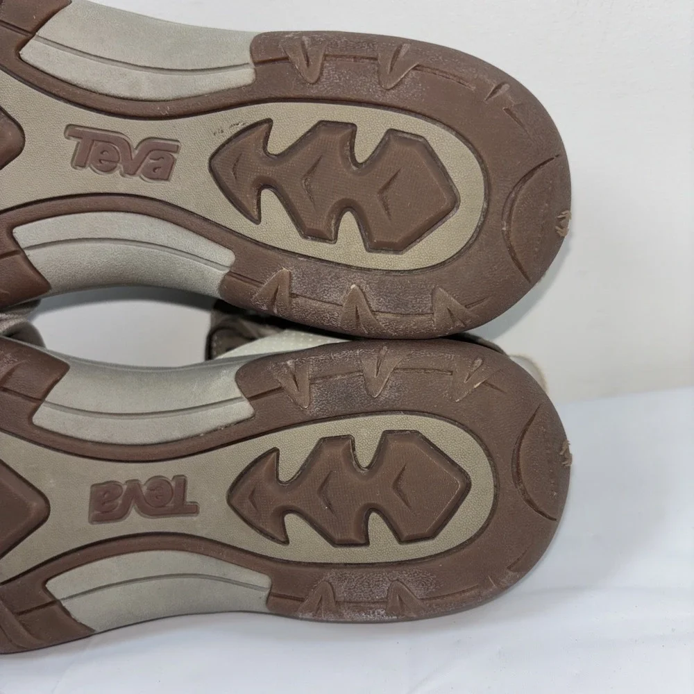 Teva Shoes Womens 9.5 Taupe Tirra CT Ankle Straps Numa Print Mesh Closed 1106837